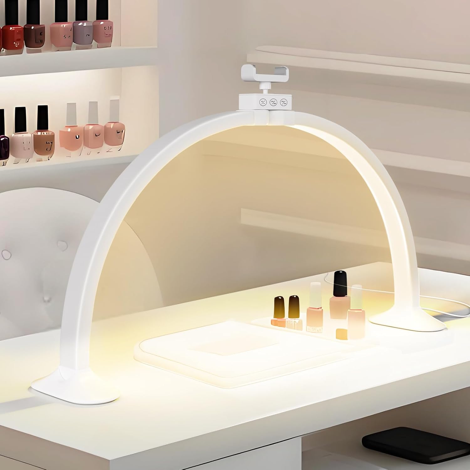 Desk Setup Lamp - Halve Maan Licht U-vormige Nail Art